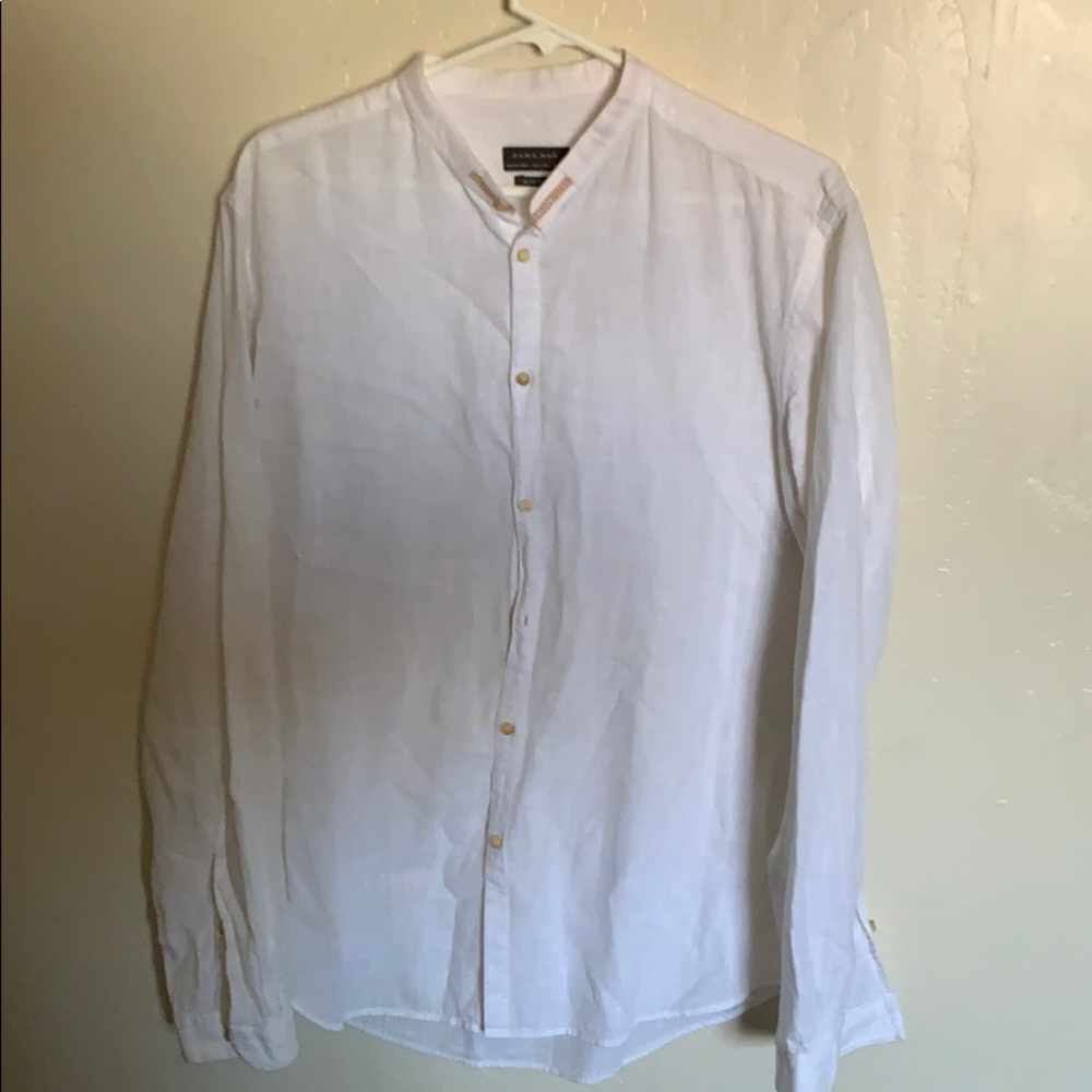 ZARA MAN Grandad collar button down